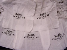 New COACH Dust Bags TEN Wallet Storage Travel Jewelry Gift 8X8 Drawstring NOS