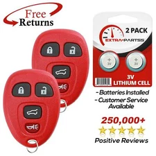 2 Remote Key Fob Red for 2007 2008 Cadillac SRX