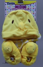 Dan Dee Easter - Peeps Baby Yellow Set Includes Baby Hat, Bib, And Booties NWT