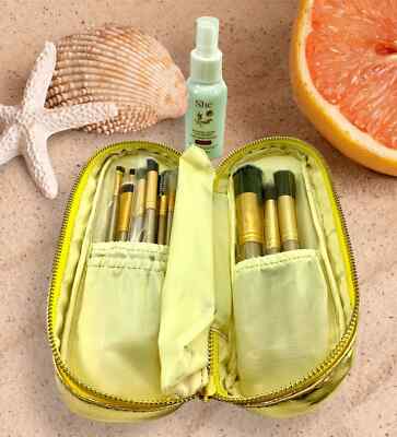 S.he Makeup 12 PIECE COSMETIC face & eye BRUSH SET Liquid Brush CLEANER 2.8fl oz