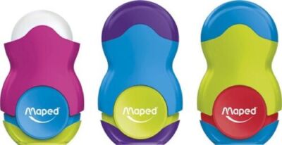 Maped Eraser and Sharpener Duo Loopy Coloured Assorted Colours