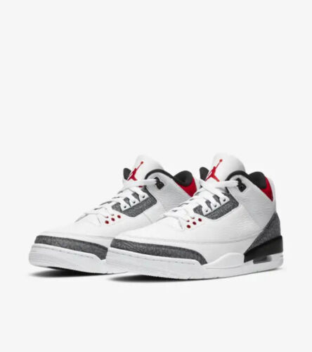 Air Jordan 3 RETRO SE-Tホワイト/グレー/レッド Nike Air Jordan 3 Retro SE-T CO JP Fire Red CZ6433-100 Men's Size