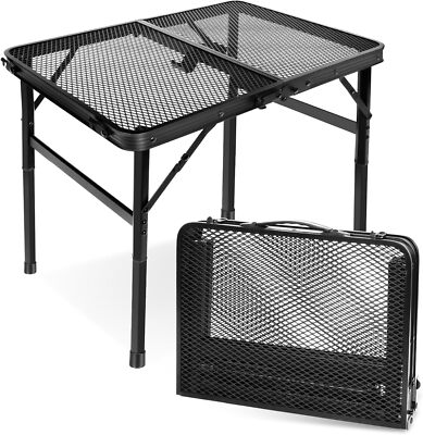 Small Folding Table,Easy for Storage,Compact and Portable Picnic Table for Grill