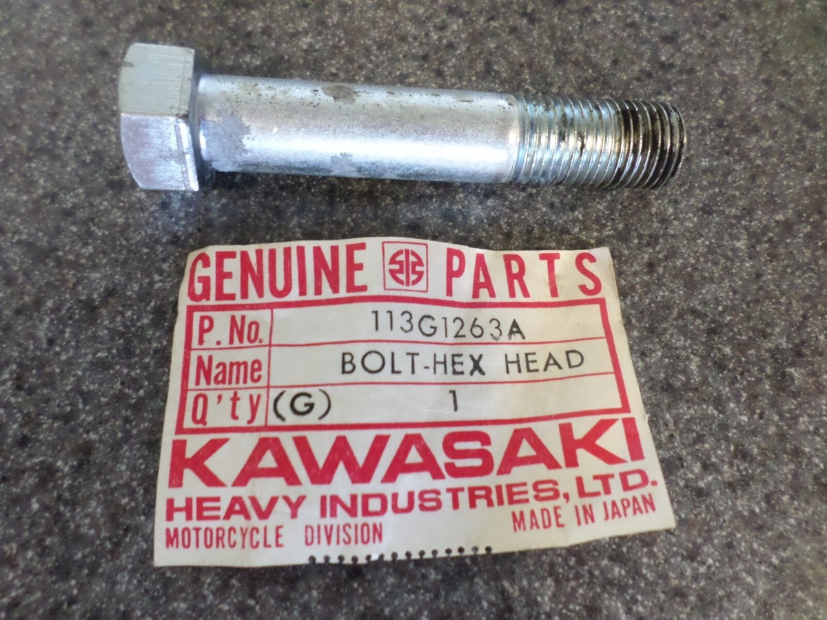 とと NOS Kawasaki OEM Bolt Hex Head 12x63 F3 F4 113G1263A | eBay