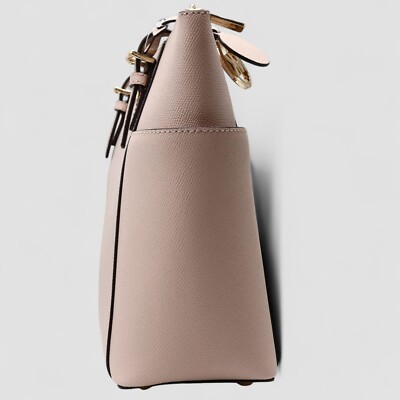 Michael Kors Jet Set Saffiano Leather Top Zip Tote Bag Soft Pink