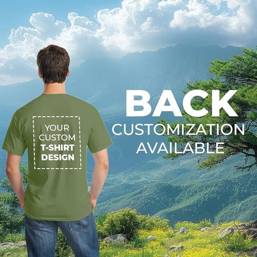Gildan Heavy Custom Personalized TShirt Print Your Logo Photo Custom Made Shirt - Picture 21 of 25
