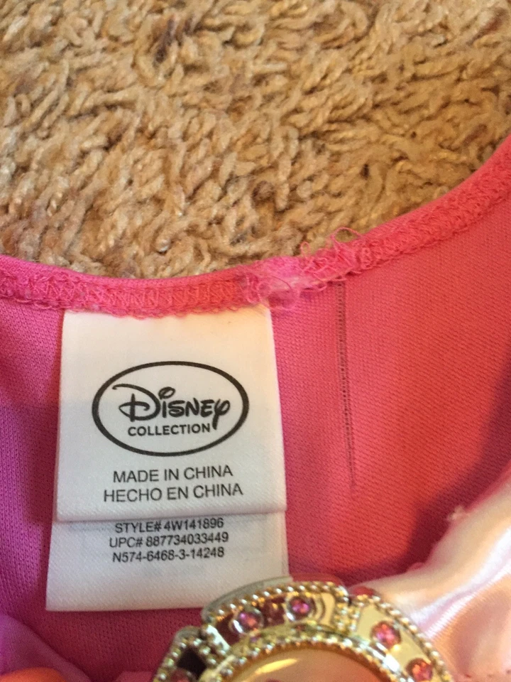 Disney Niña Talla 2 Vestido Minnie Mouse/Talla 5/6 Minnie Mouse Chanclas Para Plsy Foto 4 de 4