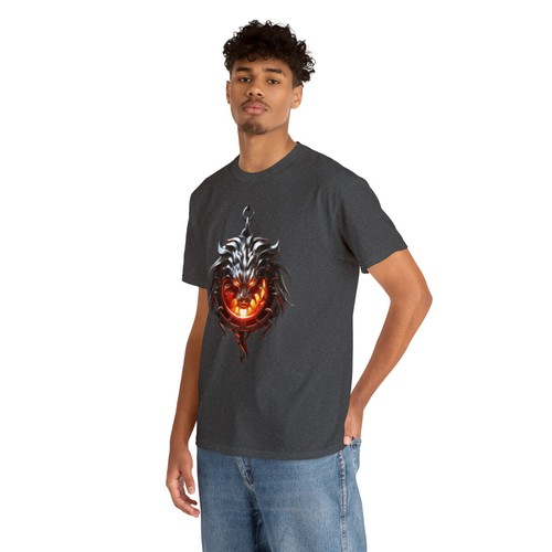 Realistic Tarnished Lion Emblem Talisman RPG DnD Unisex Heavy Cotton Tee T-Shirt - Picture 67 of 85
