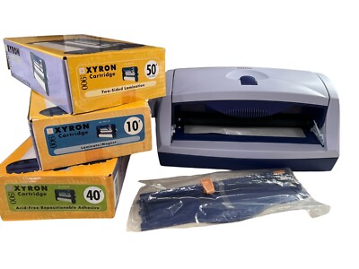 Xyron 900 Sticker Magnet Laminate Machine Plus 3 New Easy Drop In Cartridges 