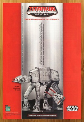 2005 Star Wars Titanium Ultra Die-Cast AT-AT Imperial Walker Toy Print Ad/Poster