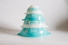Vintage Pyrex Amish Butterprint Cinderella Mixing Bowls, Set of 4