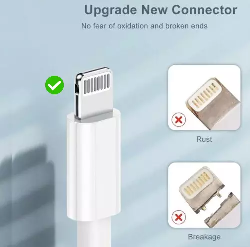 Cable de carga rápida USB cable para iPhone 5 6 7 8 Plus X 11 12 13 14 Pro Max - Imagen 7 de 8