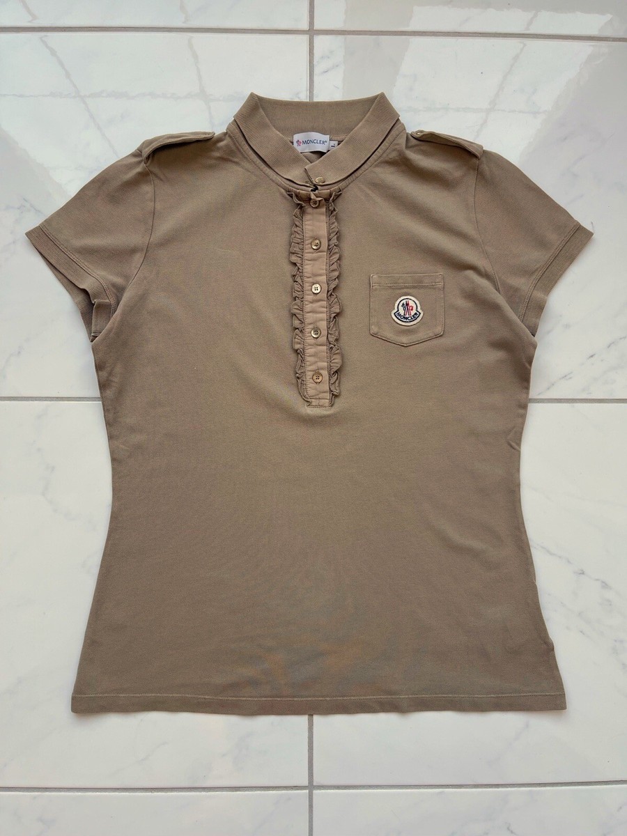 MONCLER 半袖 Tシャツ MAGLIA MANICA CORTA 8C00017 89AGT Moncler Maglia Polo Manica Corta T-Shirt Women's L | eBay