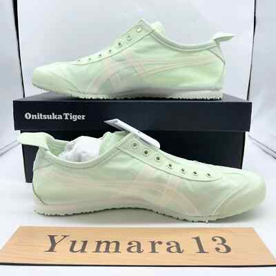 靴 MEXICO 66 SLIP-ON Onitsuka Tiger MEXICO 66 SLIP-ON GREEN/CREAM 1183b603-303 Unisex