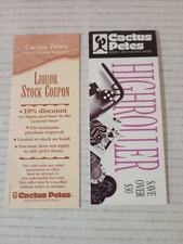 Cactus Petes Resort Casino Jackpot Nevada Coupon Book