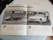 Austin Healey 3000 Mk3 Sprite Mk4 Brochure 1966 VGC FREE POST MkIII MkIV
