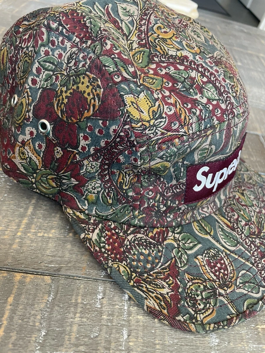 SUPREME Camp Cap F/W 2011 Paisley Maroon Vintage Rare VNDS hat