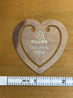 Tiffany & Co. Bookmark Heart Silverplate Engraved Squibb Opryland