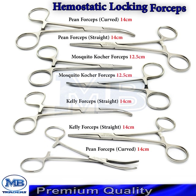 Dental Hemostatic Forceps Artery Clamp Locking Pliers Serrated Tip