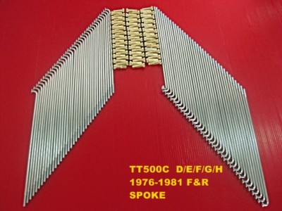 Fit YAMAHA TT500C  D/E/F/G/H 1976-1981 F&R SPOKE 72 Pcs. NIPPLE GOLD JAPAN [mi]