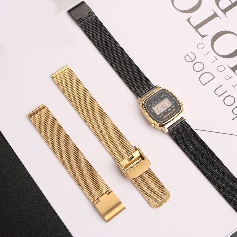13-14mm Stainless Steel Watch Band Strap For Casio LA670 680 690