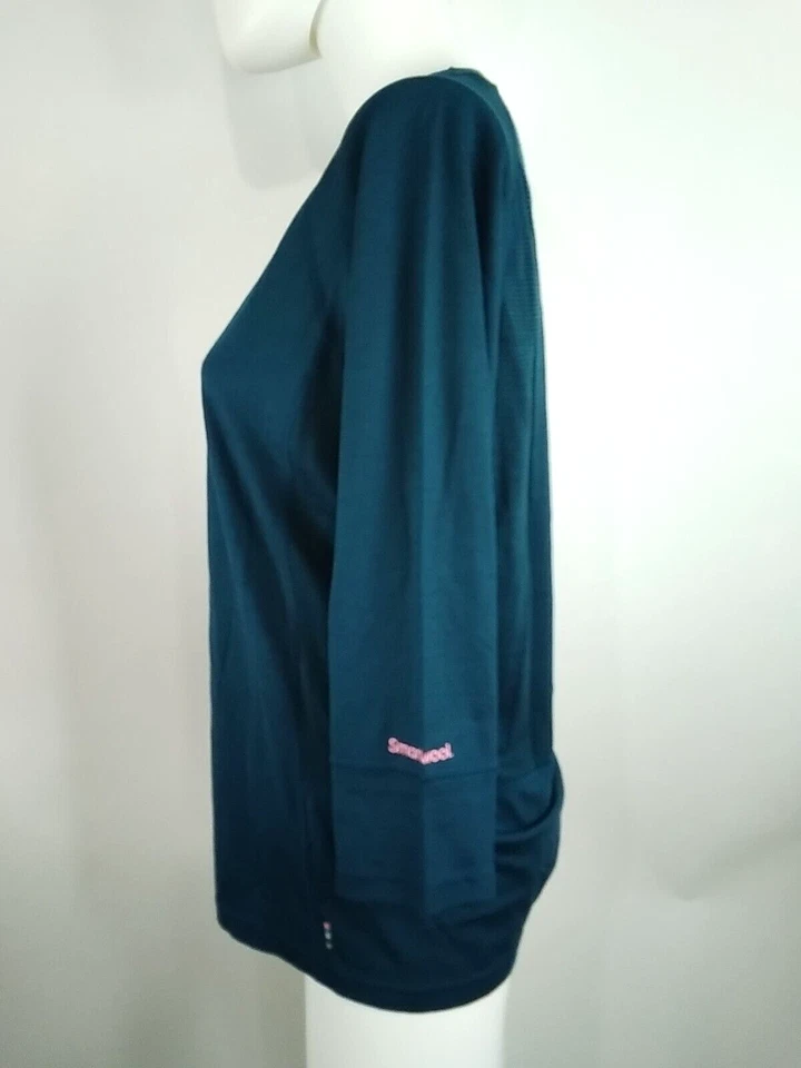 Smartwool Mujer Bicicleta de Montaña Manga 3/4 Jersey Azul Crepúsculo Mediano 02743-G74 Foto 3 de 4