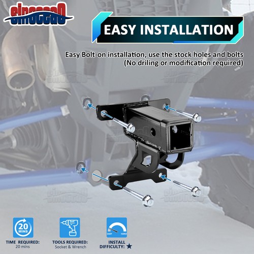 For Polaris RZR PRO XP REAR RECEIVER HITCH + 2" Shackle Hitch Receiver - Picture 4 of 14