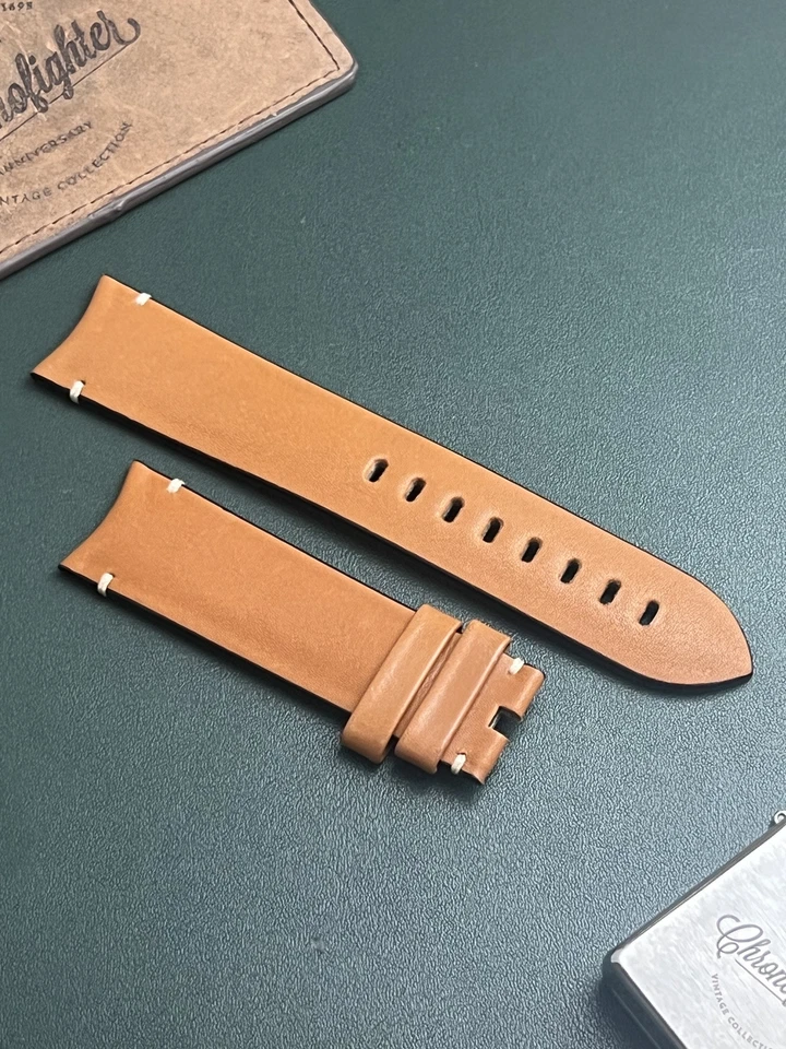 Correa de reloj Graham Chronofighter vintage camel clásico correa de piloto correa BRAL 152 Foto 2 de 4