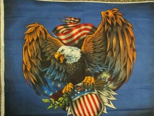 AMERICAM BALD EAGLE USA PRIDE FLAG ARMY DIGITAL PRINT COTTON FABRIC PANEL