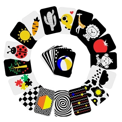 Black And White Cards , Baby Sensory Cards, (48 Design) Baby Developmental Toys