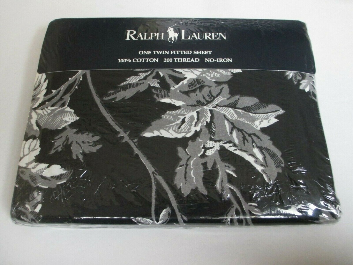 Vintage Ralph Lauren GAZEBO Floral Black Fitted Sheet - Twin | eBay