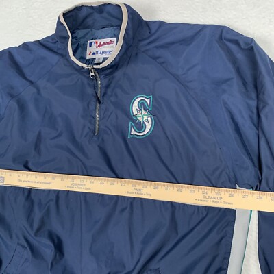VTG Majestic Seattle Mariners 1/4 Zip Jacket Authentic