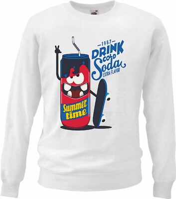 Sweatshirt DRINK COLD SODA SUMMER TIME SKATEBOARD ENERGY DRINK SKATEBOARD