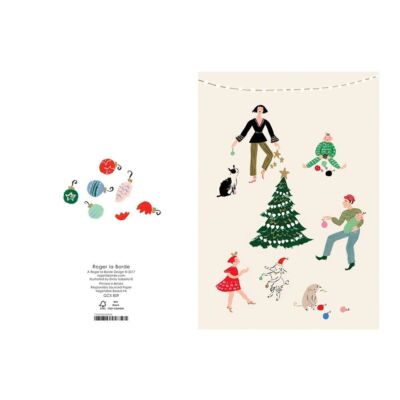 Weihnachtskarte Baumschmuck Goldfolie + ENV 170 x 120 mm Roger la Borde