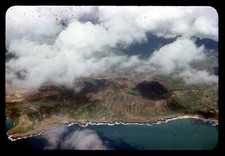 1965 Slide Aerial View Inside Koko Crater Oahu Hawaii #6359