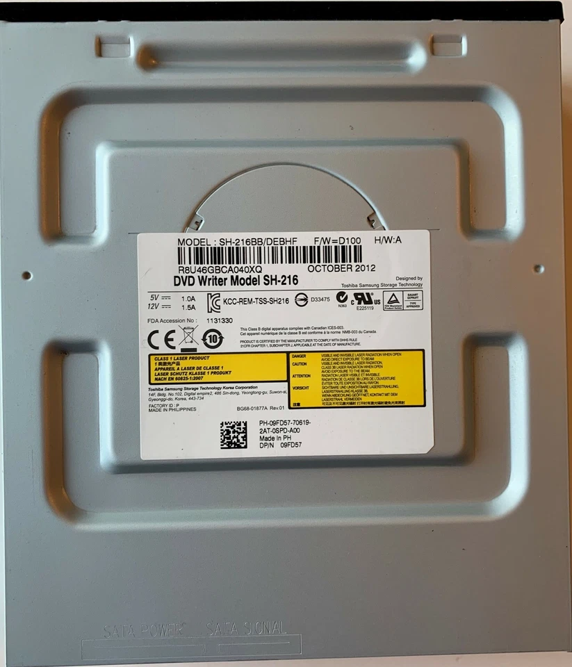 Toshiba Samsung DVE Escritor Modelo SH-216 DVD Multi Grabadora CDR ENVÍO PRIORITARIO GRATUITO Foto 2 de 4