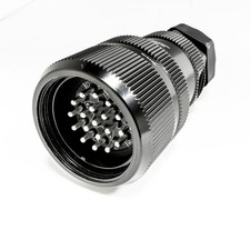 Male Socapex Compatible VDM 19 Pole Cable Mount Connector. AC Mains Lighting