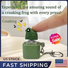Croaking Frog Keychain,Rechargeable Stress-Relieving Clicky Keyboard CW