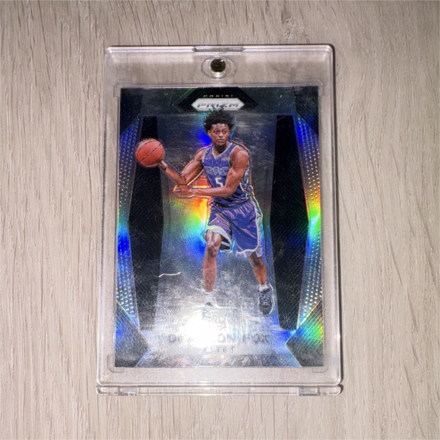 2017-18 Panini Prizm silver De'Aaron Fox Rookie #24 Sacramento Kings NBA