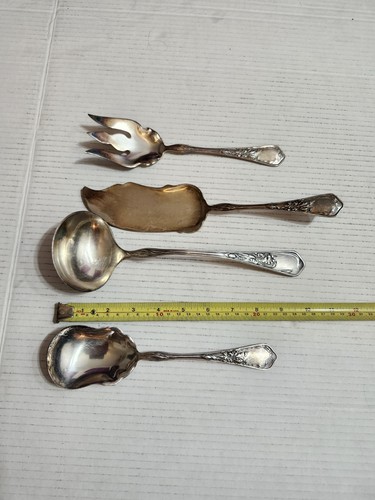 Vintage 102 piece Alpaca Pesa Mexico Silver Plated Silverware Spoons,Forks Etc. - Picture 18 of 24