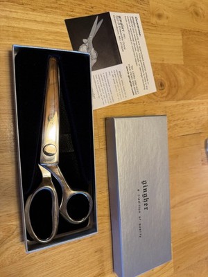 Gingher G-7P 7  Pinking Shears Sewing Scissors Chrome Finish w/ Box & Papers