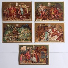 5 obrazów kolekcjonerskich Liebig seria A 244/ S 377 "Falstaff (Henryk IV.)", 1893