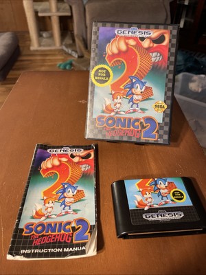 Sonic the Hedgehog 2 (SEGA Genesis, 1992) Not For Resale, CIB W/ Manual, Auth.
