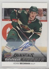 2021-22 Upper Deck Credentials Rookie Arrivals Adam Beckman #RA-38 Auto 18qc