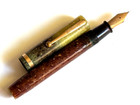 Rare White Dot Vintage Sheaffer Fountain pen Flat Top Green/ Brown Marble — photo 1
