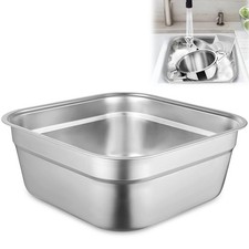 Toyosport Stainless Steel Washing Basin Versatile Sink Dish Tub Large Square