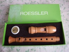 Roessler  Sopranino  Recorder, Pearwood, Baroque, No Signs of Use