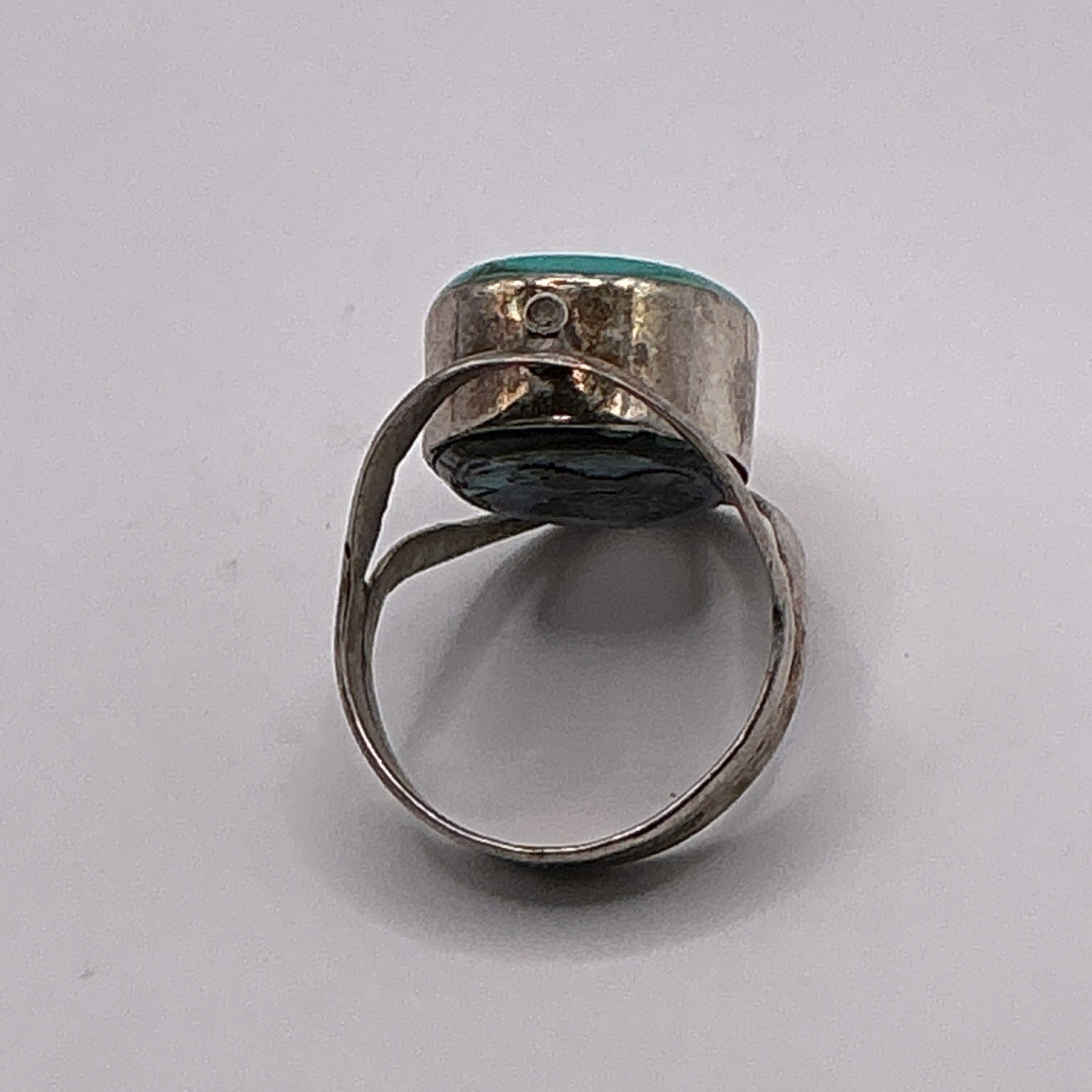 Reversible flip 950 Silver Adjustable Ring Oyster… - image 4