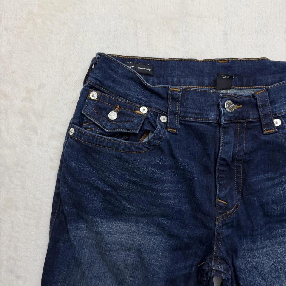Pantalones Cortos True Religion Para Hombre 32 Azul Ricky Relajado Recto Denim Corte Jean Foto 4 de 4