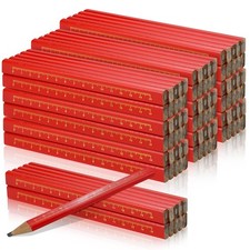 WYOMER 100 Pcs Carpenter Pencils, Octagonal Hard 1 Count Pack of 100 , Red
